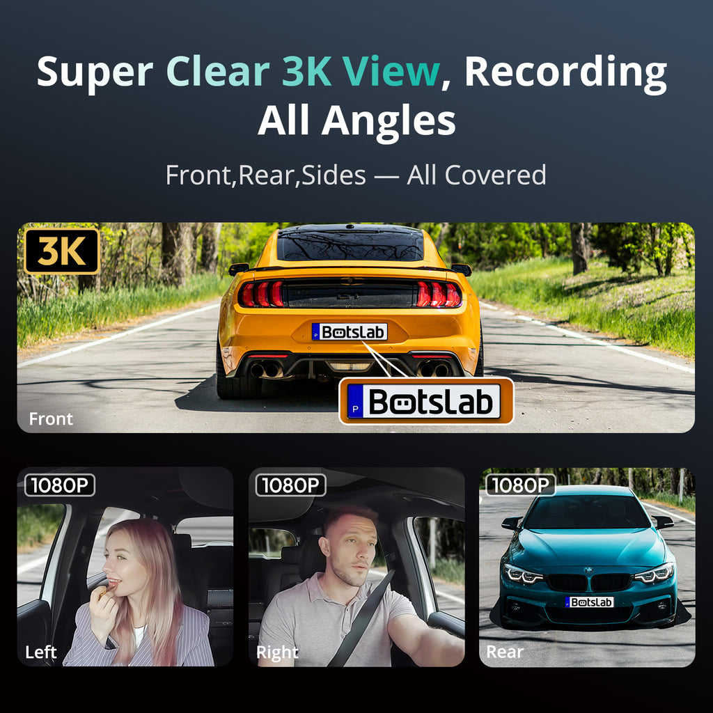 Botslab G980H 4-Camera Multi-Channel Dash Cam