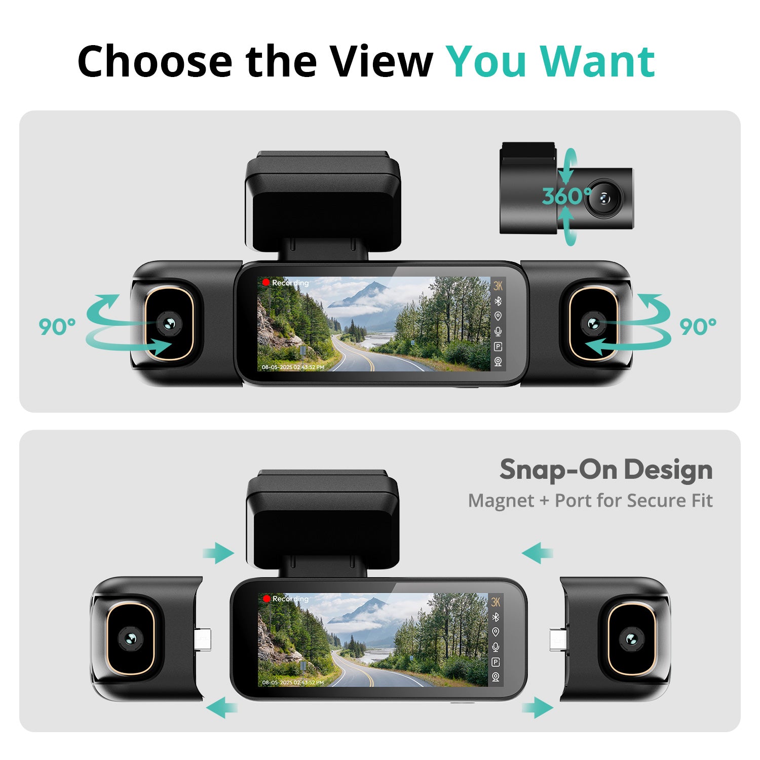 Botslab G980H 4-Camera Multi-Channel Dash Cam